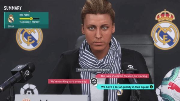 FIFA 20 позволит создать женского менеджера и участвовать в интерактивных пресс-конференциях